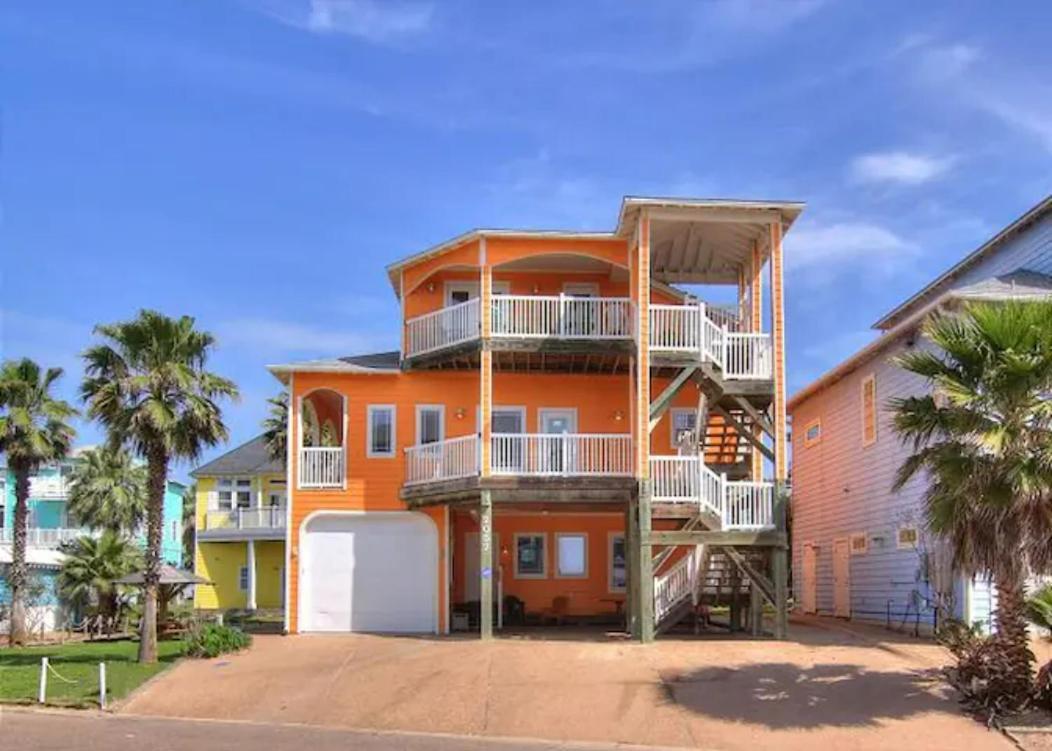7 Bedroom Home Steps To The Beach With 4 Patios And Pool! Sleeps 20 Port Aransas Bagian luar foto